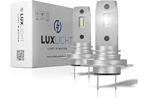 LUXLIGHT Lampadina LED 100% ADATTABILE H7 / H18 14'000 LM 30W 12V 6500K Bianco 2PZ Kit Lampada Sostituzione PLUG AND PLAY Alogena, Fari Abbaglianti e Anabbaglianti per Auto