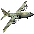TECKEEN 1/50 Scale USAF C-130 Hercules Transport Aircraft Model DIY Handcraft Paper Model Diecast Plane Model for Collection (Unassembled Kit)