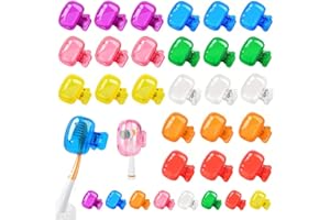 SAIJIAN 24 Pezzi Copri Spazzolino Copri Testina Spazzolino Custodia Spazzolino Clip Protettiva Testina per Spazzolino per Testine di Spazzolini Manuali ed Elettrici