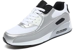 Amsion Homme Femme Air Chaussures de Course à Pied Tendance pour avec Coussin d'air Baskets décontractées pour la Marche Le Tennis Le Basket-Ball la Gym Les Sports de Sport