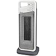 Ardes Ar4P12 Handle Termoventilatore Ceramico Ptc Oscillante A Torre, 2 Potenze E Telecomando Basic, 2000 W, Bianco Grigio