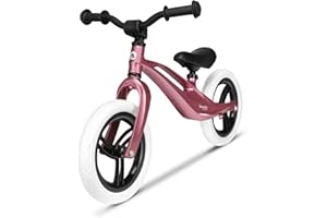 Lionelo Bart Balance Wheel, ages from 2 Years, up to 30 kg Magnesium Frame, 12 inch (30.5 cm) Wheels, Steering Wheel and Saddle, Height-Adjustable, Steering Wheel Lock, Footrest, Handle, Ultralight