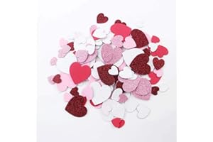 NT-LING Glitter Stickers, 60 Pieces Foam Stickers Self Adhesive Heart Shapes Foam Stickers for Kids Children DIY Arts Crafts,Party Decor,Scrapbooking & Card Making,Assorted Colors and Sizes (Heart)