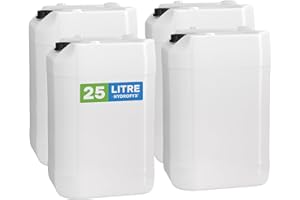 THE SOMERSET CLEAR WATER COMPANY 25L Water Container – Food Safe Plastic Storage Can with Secure Cap – Stackable, BPA-Free, UN Certified – Ideal for Camping, Emergency Water Storage, Outdoor Use – 1x, 2x or 4x Pack Options (4)