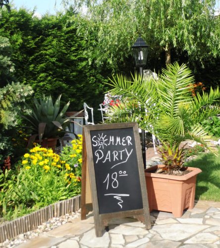 Landhaus Memotafel Kreidetafel Restaurant-Tafel ‚Jill‘ – Höhe ca. 90cm – beidseitig beschreibbar! - 2