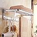 Produktbild STAZSX Handtuchhalter Edelstahl Doppel Handtuchhalter Bad Rack BadBad Hardware Speicher Anhänger 21580 Handtuchhalter klappbar