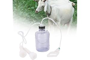 HEEPDD Manuelle Bedienung Melkmaschine Kit, 3L tragbare Haushaltsziege Melkmaschine Minitype Schaf Kuh Doppelkopf Melker(Für Ziege)