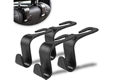 Car Seat Headrest Hooks, Car Hook Hangers Storage Organizer Interior Accessories for Purse Coats Umbrellas Grocery Bags Handb