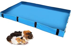 pologmase Tapis Cage Cochon D'Inde, Tapis Cage Animaux Compagnie, Tapis Lavable Anti-fuite Lapin Hamster, Doublures En Tissu Réutilisables Imperméables Cage Cochon D'Inde 47x24x3.7in