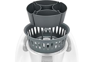 AISSOM 2 en 1 Cocedor de Huevos,Cesta de Vapor de Huevo Multifuncional compatible con Thermomix TM5 TM6 TM31,4 huevos escalfados y 6 huevos duros,apta para lavavajillas