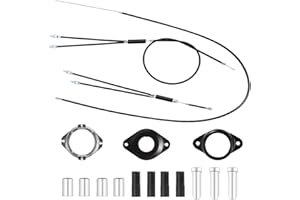 HUAREW BMX Bike Gyro Cables de Freno Delantero + Trasero (Superior + Inferior) con Rotor Giratorio Completo, Juego de líneas de Freno de Bicicleta BMX para la mayoría de Sistemas Gyro