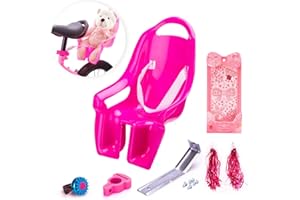 MOSHAY-BUDDY Moshay Siège de vélo universel avec autocollants pour filles et enfants (rose)