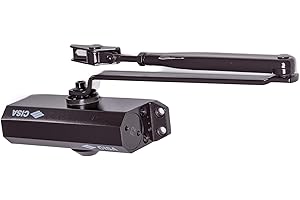 CISA Serie 604 - Chiudiporta a Cremagliera 16046003088 - Chiudiporta con Velocità di chiusura Regolabile - Finitura Testa di Moro - Per Porte Max 85 kg