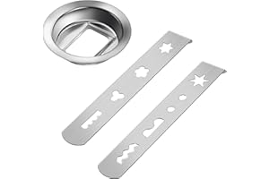 SEABABOO Spritzgebäckvorsatz Gebäckvorsatz, Spritzgebäckvorsatz Zubehör für MUM5, Gebäckvorsatz Spritzgebäckaufsatz 8 Formen für Edelstahl-Düse Kekszubehör für MUM4/MUM5, Durchmesser 58MM