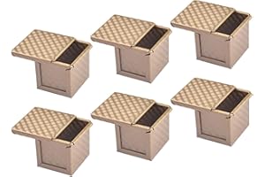 TAIYANYU Lot de 6 moules à Pullman avec couvercle anti-adhésif