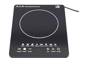 HONGKKON Induction Hob,Portable Induction Hob,220v 1450w Electric Induction Cooktop,60-240℃ Adjustable Temperature,2m Power Cord,Electric Stove Apply to Home Kitchens,Restaurants