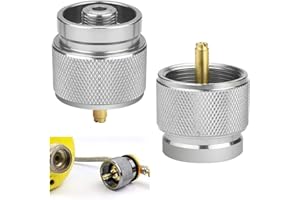 GOLRISEN 2 Piezas Adaptadores de Gas de Aleaciones de Aluminio Accesorios para Adaptadores de Bombonas de Gas Selladas Accesorios de Gas para Camping Portátil Adaptadores de Gas para Camping y Viajar