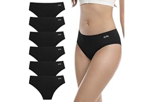 anqier Unterhosen Damen, 6er Pack Baumwolle Panties Atmungsaktiv Slips Damen Bequeme Hipster Frauen Unterwäsche