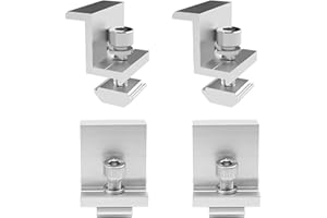 FINDIR 4 Pcs Kit de supports pour panneau solaire Fixation de Panneau Solaire fixation panneau solaire Kit en Alliage d'Aluminium 30-45MM pour camping-cars, bateaux, toits et murs