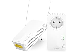 ‎STRONG Strong - Powerline 600 Duo Wi-Fi EU Set - Powerline 600 Mbps + WLAN Adapter 300 Mbps, Fast-Internetzugang - integrierte Steckdose - 300 m Reichweite - Für alle Router - Hotspot + Ethernet - weiß