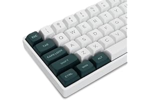 dagaladoo 189 Tasten Double Shot Tastenkappen, PBT Custom Keyboard Keycaps Full Set, XVX Profil Tastenkappen für 60% 65% 70% 100% Cherry Gateron MX Switches Mechanische Tastatur, Weiß/Grün
