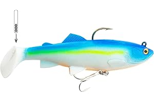 FISHN Esca luccio TROUTY 12 cm, 38 gr, Esca Morbida, Esca Morbida con Gancio a Testa Larga e Gancio a trittico e soundbar/sonaglio Rimovibili - Esca per la Pesca del luccio