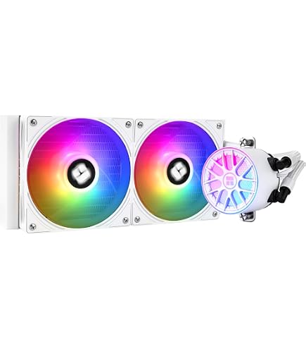 Thermalright Aqua Elite 360 Blanc ARGB – Refroidisseur AIO CPU 360 Mm Ultra Performant Avec 3 Ventilateurs PWM ARGB