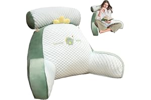 PACIENJO Rückenlehnenkissen Mit Armlehnen, Bett-Lesekissen Rückenkissen Mit Abnehmbarer Nackenstütze Und Armlehnen - Zum Lesen, Faulenzen und Fernsehen