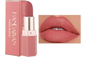 TONGYEND Matte Lipstick Long Lasting, Non Stick Cup Velvet Lipstick Lip Gloss Waterproof Lipstick Professional Lipstick Cosmetics Make Up Gifts Full-Coverage Lip Color Lipsticks for Women (Honey peach)
