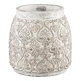 Sin agujero en el suelo PTMD Maceta Flora lstone Oro Cemento Round Pot XL en hormigón de optk - Maceta Macetero tamaño: 23.5 x 23.0 x 23.0 cm