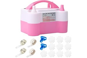 MEEYUU Electric Balloon Pump, Portable Balloon Blower Machine AC220-240V 600W Air Balloon Inflator with Balloon Accessories for Balloon Decoration Birthday Parties Baby Showers Weddings