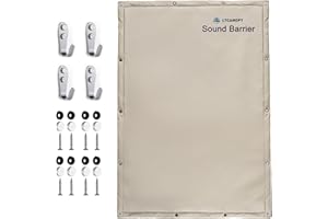 LTCANOPY Coperta Insonorizzata per Registrazione - 1,35 x 2 m, Pannello fonoassorbente in Tessuto Oxford, Impermeabile, Riduzione del Rumore e Ritardante di Fiamma, Adatta per Studio di Registrazione