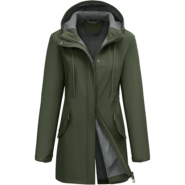 Vancavoo Damesjas, tussenseizoen, waterdicht, parka, lange jas met capuchon, casual, licht, jas, klassiek, herfst, winter, outwear, Marineblauw, M