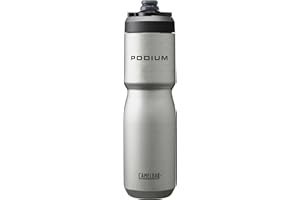Camelbak Podium aislado de acero 650ml botella de agua para bicicleta – 18/8 acero inoxidable – alta capacidad – aislamiento al vacío de doble pared – a prueba de fugas – Stainless, talla: OS