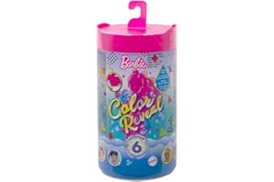 Barbie - Chelsea Color Reveal Serie Monocolor con Bambola, 6 Sorprese e Accessori, Giocattolo per Bambini 3+ Anni, GTT24
