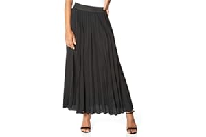 Roman Originals Pleated Skirt for Women UK Ladies Maxi Midi Crinkle Summer Smart Casual Evening Special Occasion Elasticated Waistband Party Holiday Long Crepe