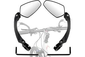 BANTI Specchietto Retrovisore Bici HD Specchietti Bici 360 ° Regolabile Specchio da Manubrio 21-25 mm Specchietto Pieghevole per Bicicletta Mountain Bike Corsa Bici Elettrica 2 Pezzi