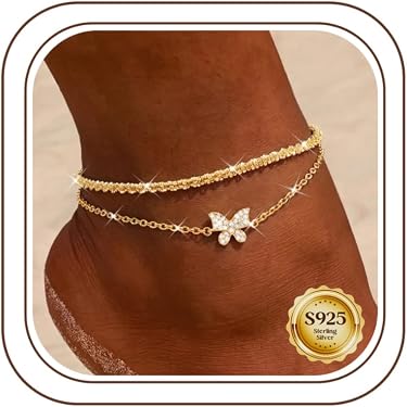 MOGASA Lot 3 Bracelets Cheville Femme – Acier Inoxydable Doré & Argent, Hypoallergénique, Élégant Et Ajustable