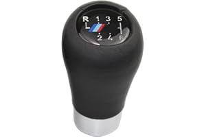 Amazleer Auto Schaltknauf Schalthebel, 6 Gang Schaltkopf Universal Knauf Handball Schwarz für BMW 1er 3er 5er 6er X1 X3 X5 E60 E61 E65 E83 E84, Ersatzteile für BMW Schaltknauf