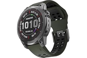 ISABAKE 22 mm Bracelets de Remplacement pour Fenix 7/Fenix 5 Plus/Fenix 5/Fenix 6/Fenix 6 Pro/Epix/Forerunner 935/945/Approach S60/Quatix 5, Bracelet Sport en Silicone Bicolore de 22mm,Hommes/Femmes