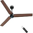 atomberg Renesa 1200mm BLDC Ceiling Fan with Remote Control | BEE 5 star Rated Energy Efficient Ceiling Fan | High Air Delivery with LED Indicators | 3 Year Warranty (Brown & Black)