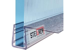 STEIGNER Guarnizione doccia, 60cm, per spessore vetro 6/7/ 8 mm, guarnizione dritta in PVC, UK11