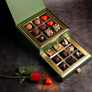 HyperFoods Chocolates Gift Pack of 18 Premium Chocolate Gift Box Birthday Gift for Boys Girls Anniversary Gift for Husband Wife Parents Wedding Gift for Couples Friend Husband Chocolates Gift Box