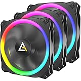 Antec 120mm RGB Case fan,4-pin RGB, Prizm spark Series, RGB High Performance PC Fan 3 Packs