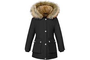 Vancavoo Winterjacke Mädchen Winter Jacke Teenager Wintermantel Länge Steppjacke Warmer Parka Kinder Mantel Kinderjacken mit Kapuze Outdoor