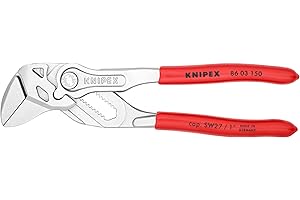 Knipex Pince-clé pince et clé à la fois chromée, gainées en plastique 150 mm 86 03 150