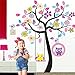 Produktbild Wandora W1116 Wandtattoo Eulen Baum Schaukel I Mehrfarbig 160 x 170 cm I Baby Kinder Wandsticker selbstklebend Aufkleber Kinderzimmer Wandaufkleber
