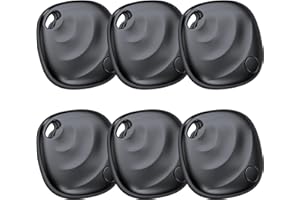 HOXE [Apple MFi Certified] Air Tags-6 Pack, Bluetooth GPS Tracker Tag Item Finders for Apple Find My (iOS Only), Anti-Lost Airtag for Travel, Key Finder Smart Tag for Luggage, Bag, Wallet and More, Black