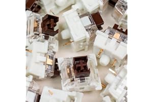 MARSHOPPER Outemu(Gaote) Brown Switches, 70 Pack, 3-Pin Tactile 50gf Dustproof RGB Key Switches - Gateron And Cherry MX Equivalent DIY Replaceable for Mechanical Gaming Keyboard