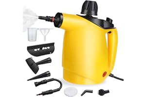 Lishetimig Hand Held Steam Cleaner, Portable Steam Cleaners, 1050W Pressure Multipurpose Steam Cleaner with 9pcs Accessories and Safety Lock for Home,Sofa, Bathroom,Window,Car,Floor,Grount and Tile
